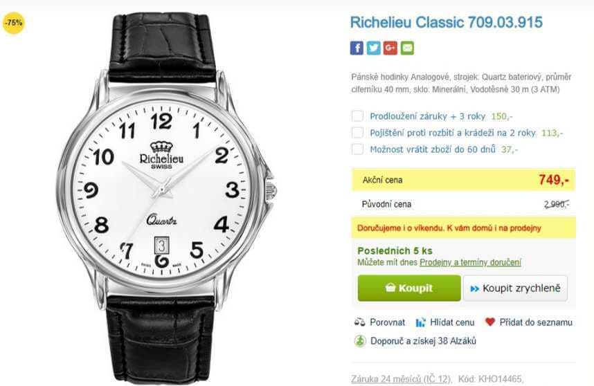 Pánské hodinky Richelieu Classic