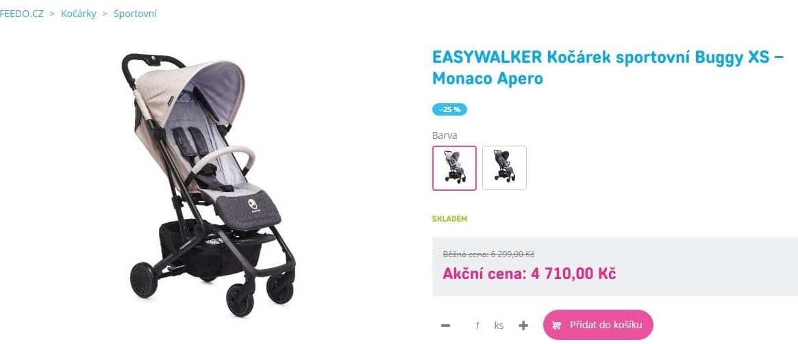 Sportovní kočárek Easywalker Buggy XS 
