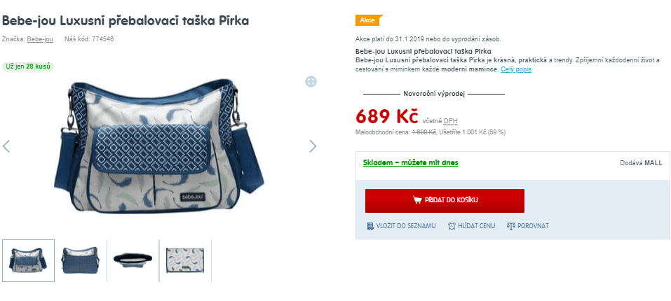 Přebalovací taška Bébé-jou Pírka