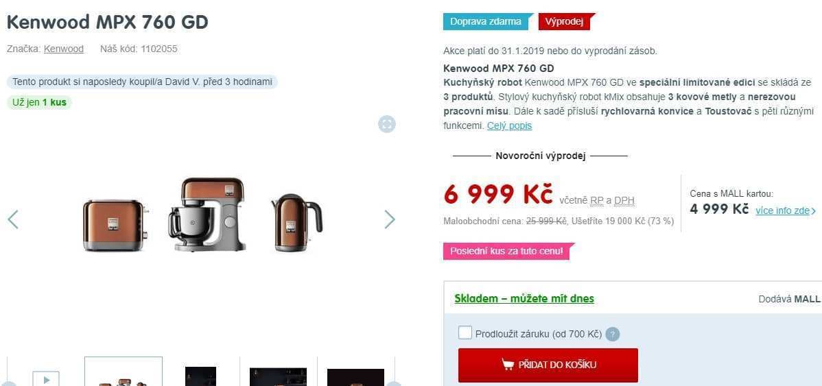 Set robot, toastovač a konvice Kenwood