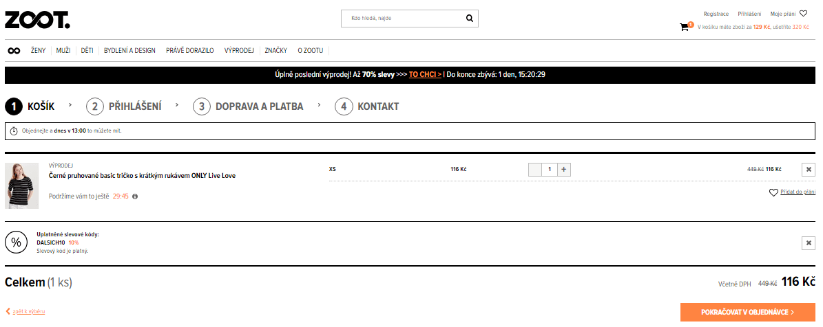 Zoot.cz - extra sleva 15% na Výprodej