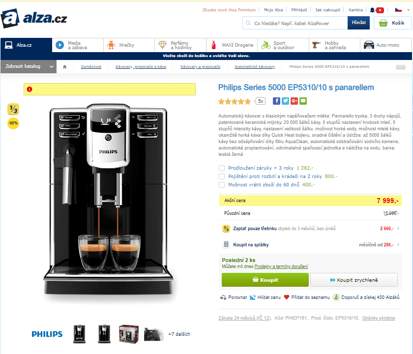 Automatický kávovar Philips EP5310/10