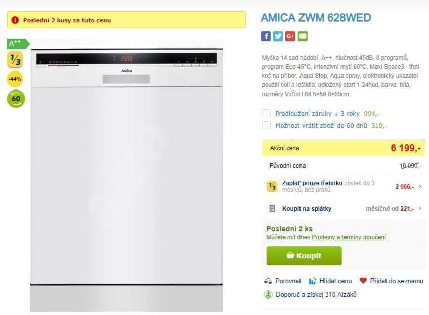 Myčka nádobí Amica, A++, 14 sad