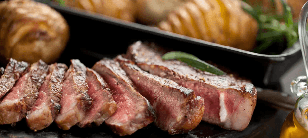 2× Hanger steak 350 g + pečený plněný brambor