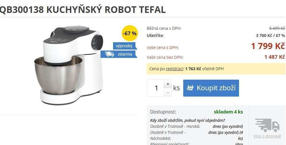 Kuchyňský robot TEFAL Wizzo