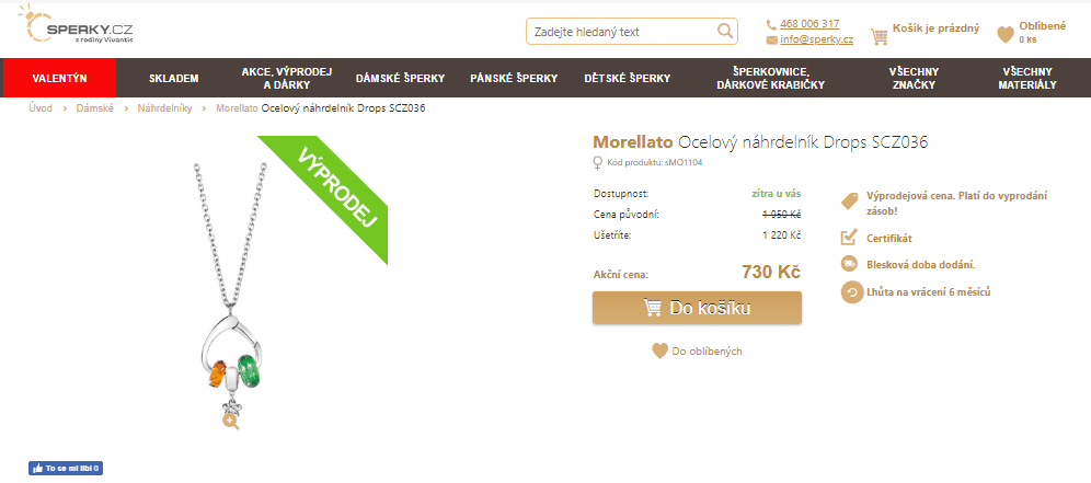 Ocelový náhrdelník Morellato SCZ036