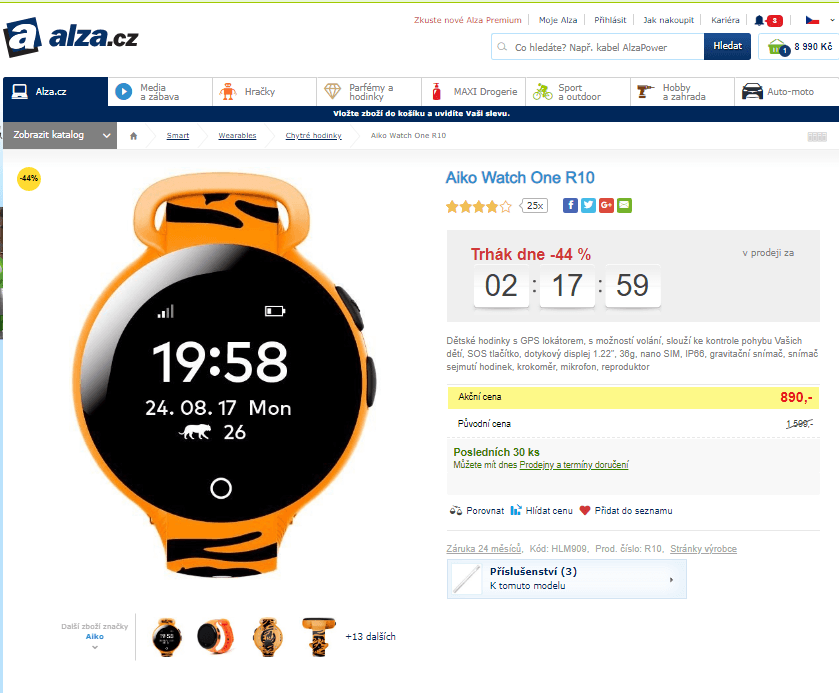 Chytré hodinky pro děti Aiko Watch (GPS)