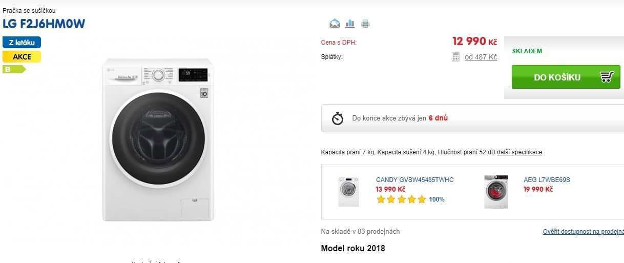Pračka se sušičkou LG, 7/4kg, 1200 ot., NFC