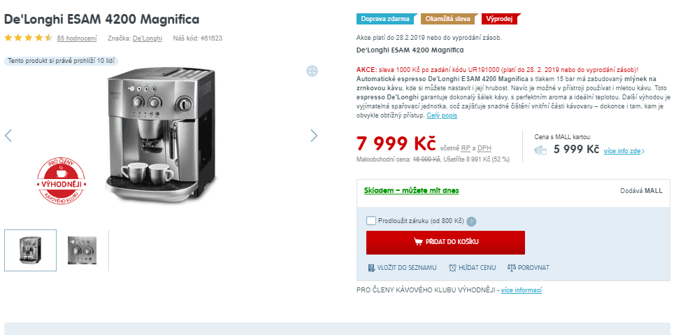 Automatické espresso DeLonghi ESAM 4200