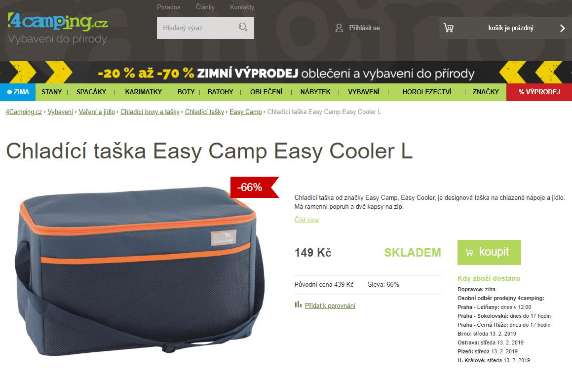 Chladící taška Easy Camp Easy Cooler L