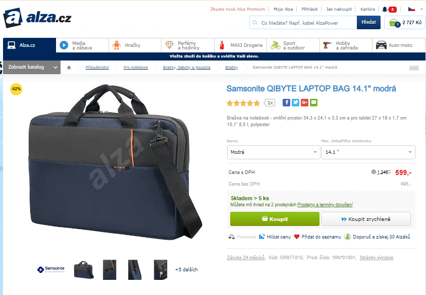 Brašna na notebook Samsonite 14,1''