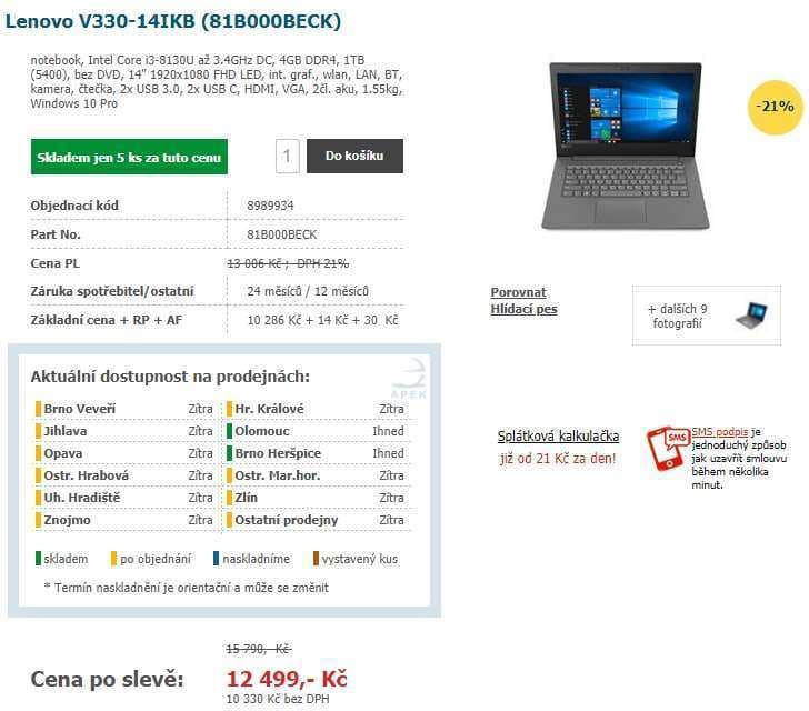 Lenovo, i3, 3,4GHz, 4GB RAM, 14"
