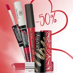 Dermacol - sleva 50% na všechny rtěnky