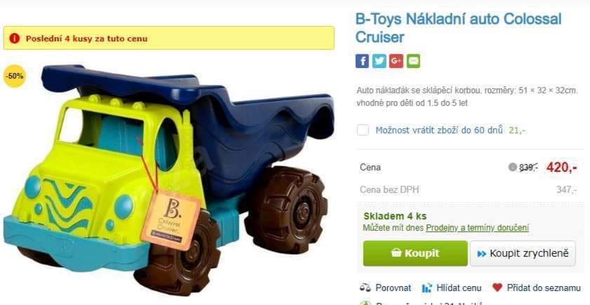 Náklaďák B.toys Colossal Cruiser, 51 cm
