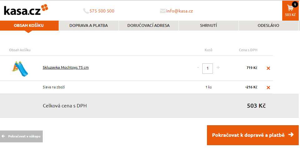Dětská plastová skluzavka Mochtoys 75 cm