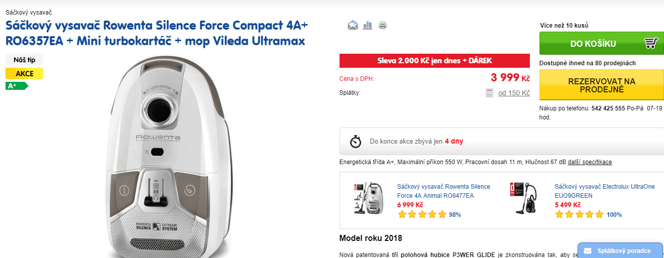 Sáčkový vysavač Rowenta RO6357EA 