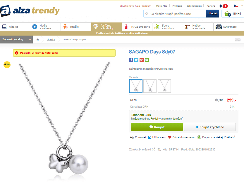 Dámský náhrdelník SAGAPO Days