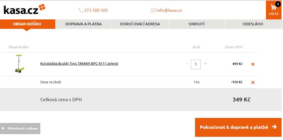 Koloběžka Buddy Toys, LED kolečka