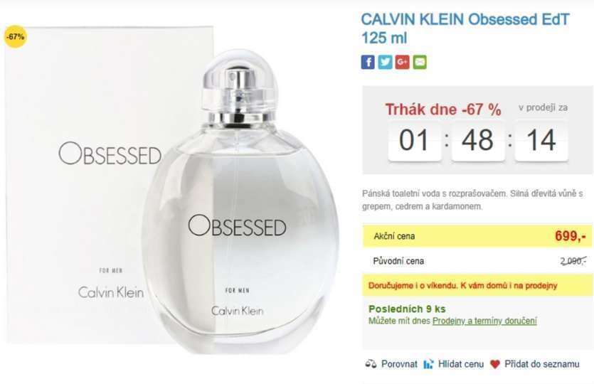 Pánský parfém CK Obsessed, 125ml