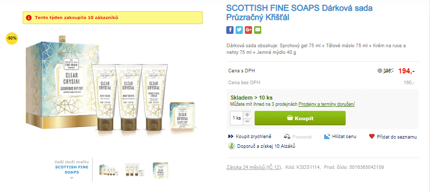 Dárková sada Scottish Fine Soaps
