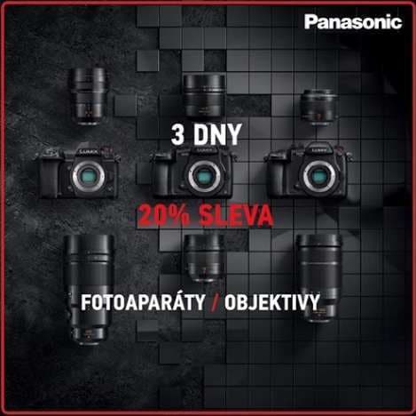 Sleva 20% na foťáky a objektivyLumix G + Leica