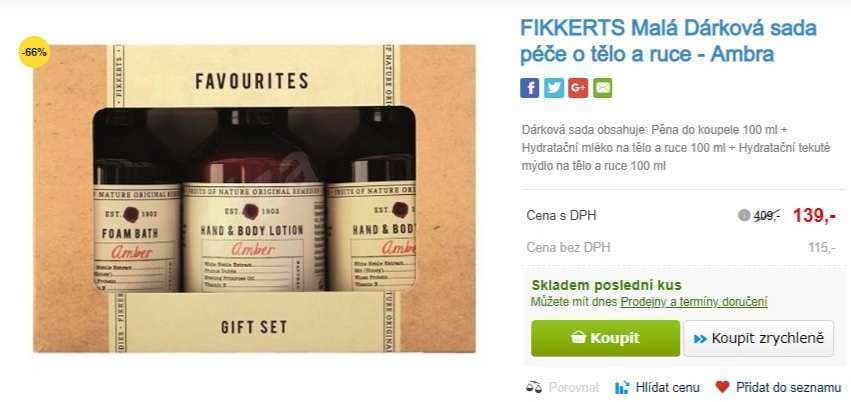 Dárková sada FIKKERTS péče o tělo a ruce 