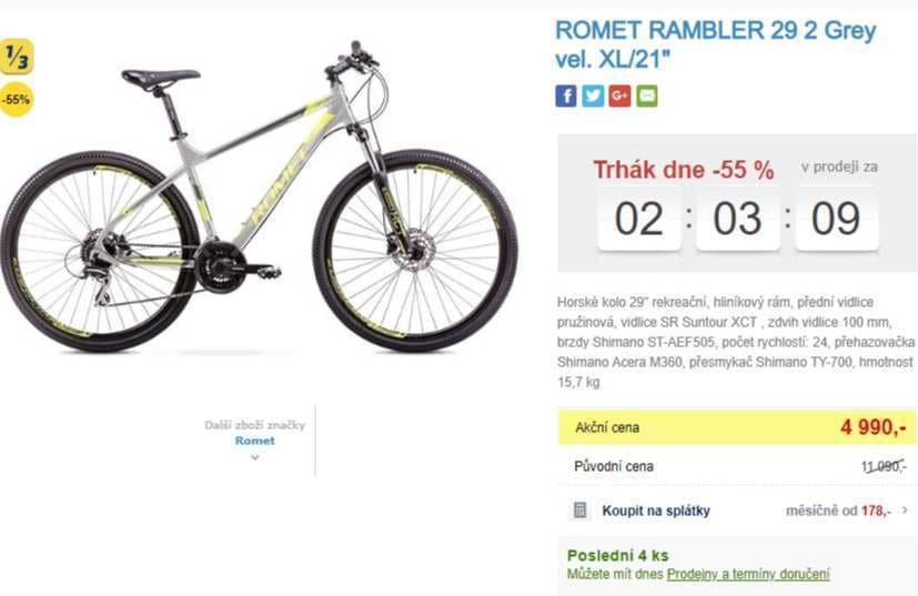 Horské kolo Romet Rambler, 29", XL