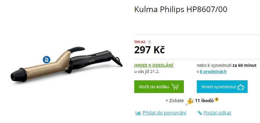 Kulma Philips, 8 teplot, keratin