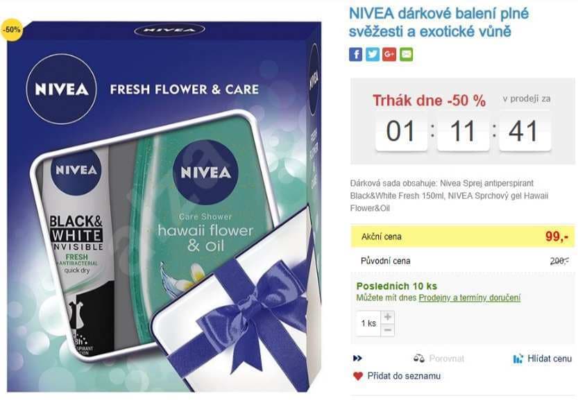 Dárková sada Nivea, gel + deodorant