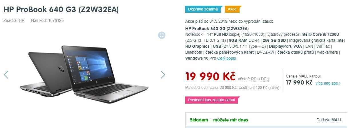 HP ProBook, i5, 3,1GHz, 8GB RAM, 14"
