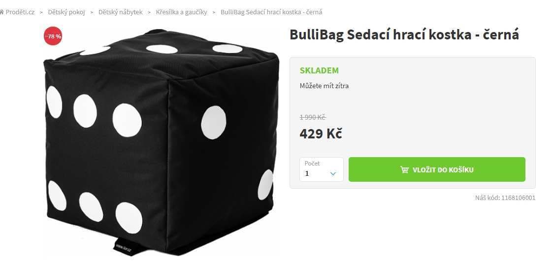 BulliBag sedací hrací kostka