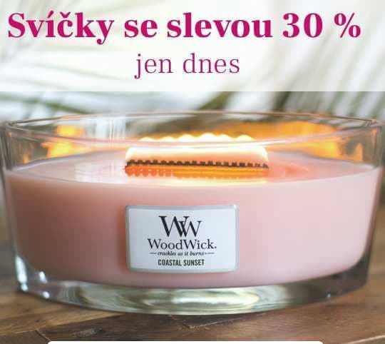 Sleva 30% na všechny svíčky