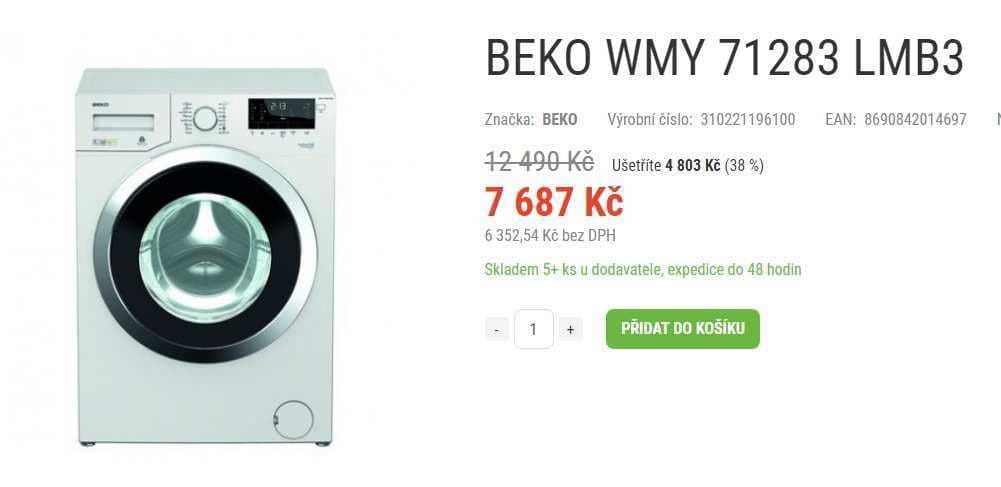 Beko, 7kg, 1200 otáček, A+++