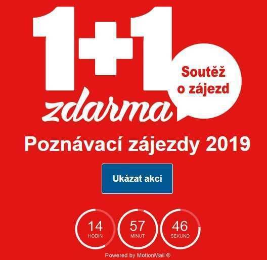 Cestování v akci 1+1 zdarma