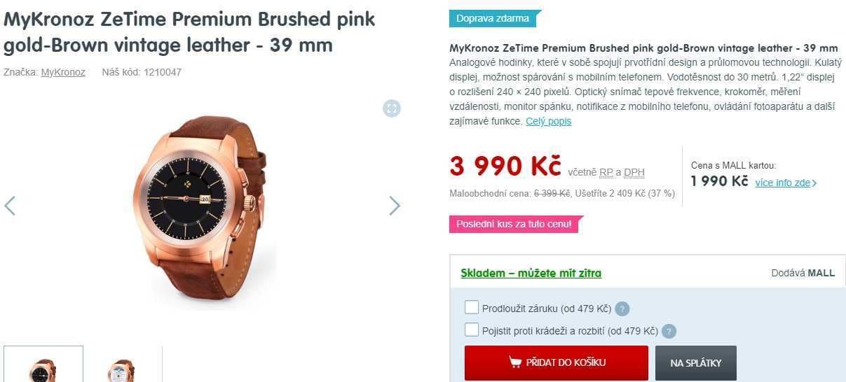 Chytré hodinky MyKronoz ZeTime Premium
