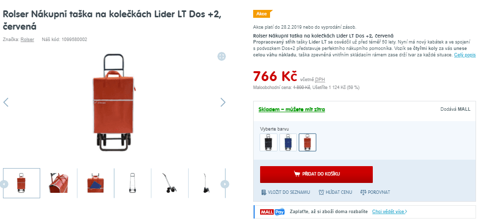 Nákupní taška na kolečkách Rolser Lider