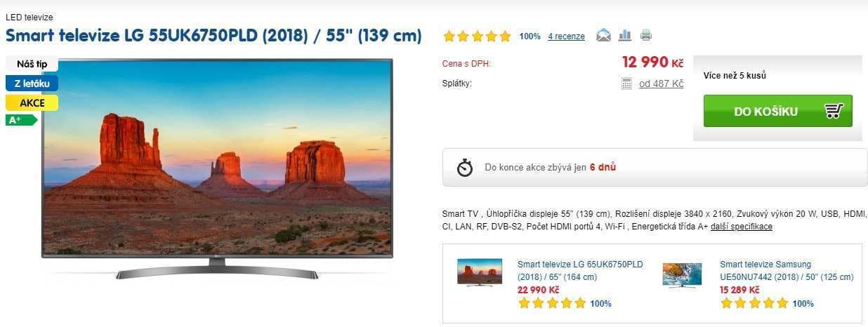 Ultra HD Smart TV, HDR, 139cm, LG