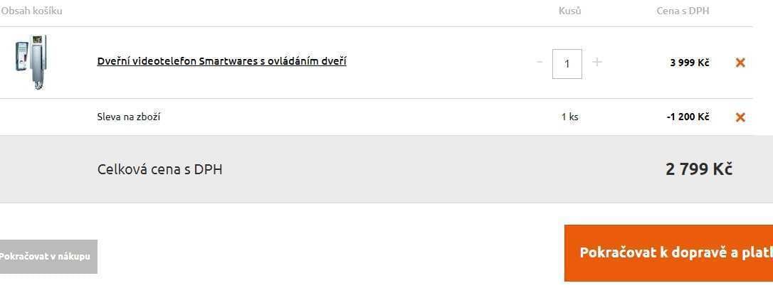 Videotelefon Smartwares s ovládáním dveří 