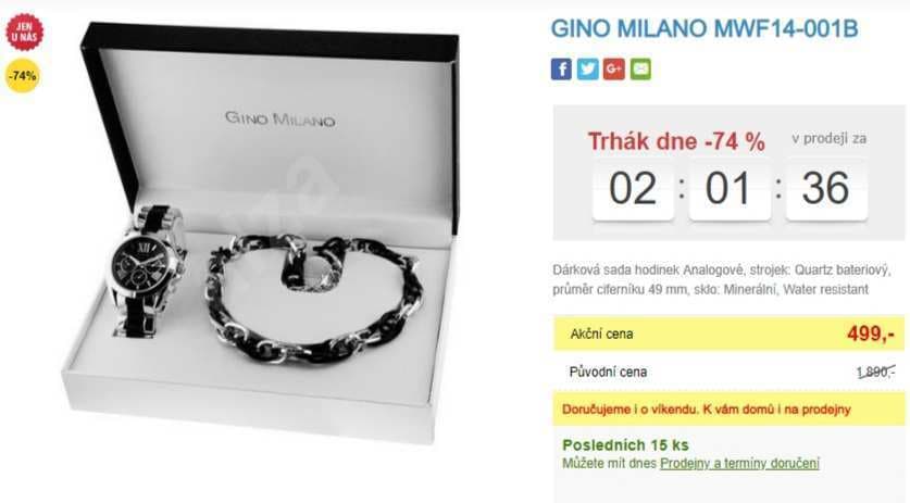 Dárková sada hodinek Gino Milano MWF14-001B