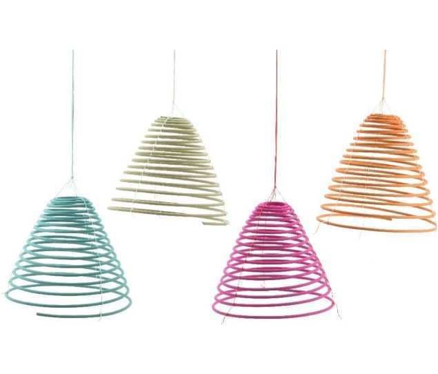 4 závěsné spirály Kaemingk, citronella