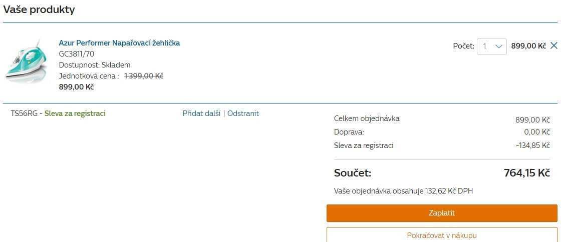 Žehlička Philips Azur Performer GC3811/70 