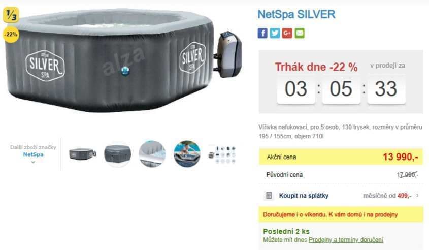 Mobilní vířivka NetSpa SILVER, 5 osob