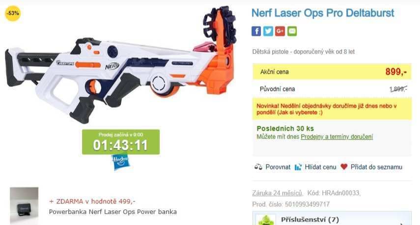 Puška Nerf Laser Ops Pro Deltaburst