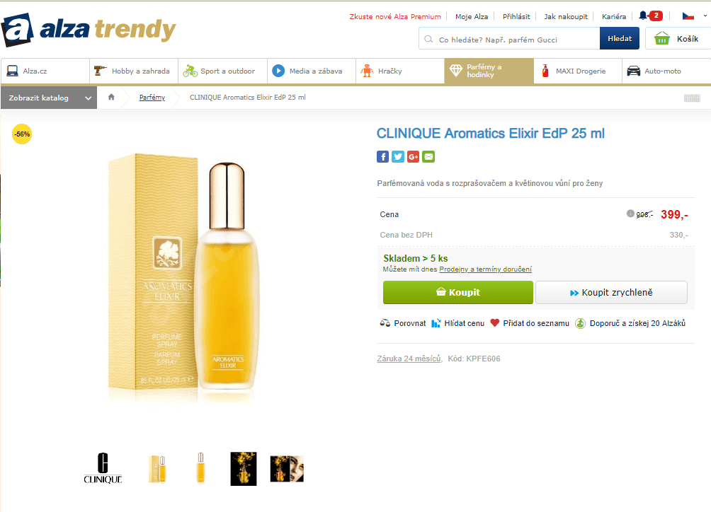 Dámský parfém CLINIQUE Aromatics Elixir EdP 25 ml