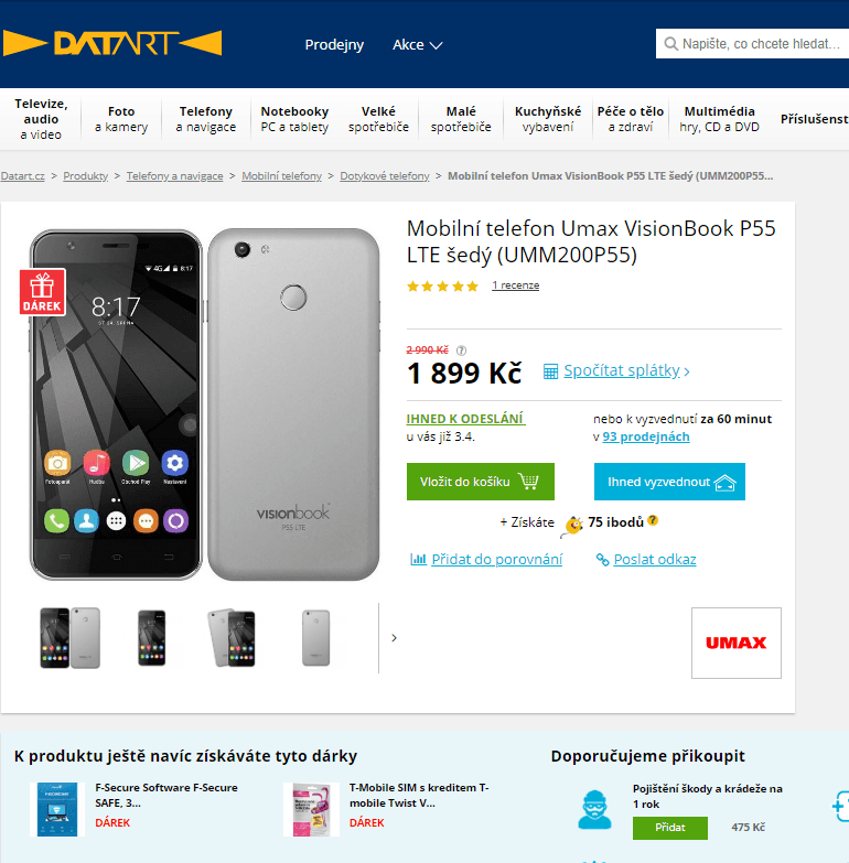 Umax, 4x 1,5GHz, 2GB RAM, 5,5", LTE