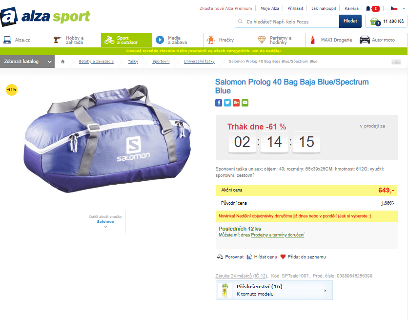 Sportovní taška Salomon, 40 l