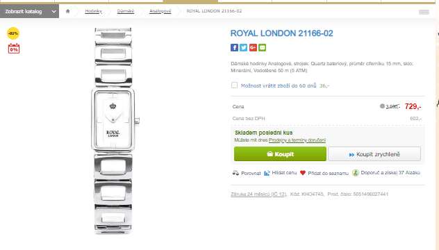 Dámské hodinky Royal London 21166-02