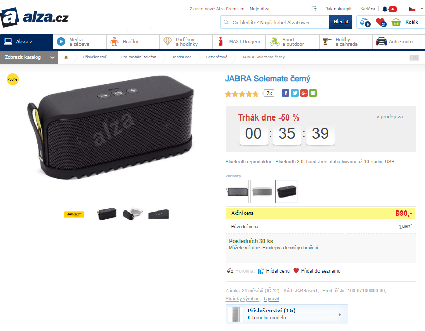 Bluetooth reproduktor JABRA Solemate