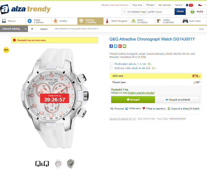 Pánské hodinky Q&Q Attractive Chronograph