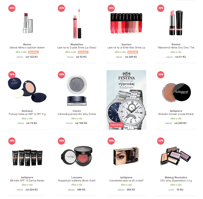 Dekorativní kosmetika sleva 50%